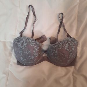 ❤️ Smart and Sexy gray and blue bra with padding size 36B
